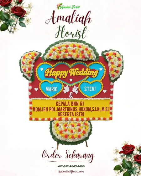 Papan Bunga Pernikahan Petirhilir
